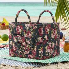 Large Capacity Fabric Storage Baskets Laundry Baskets with Easy Carry Handles Laundry Hampers - Estampado floral 3544 - Ver 2