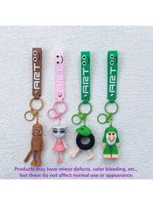 1 Pieza Llavero de palo de madera Tung Tung Sahur, hecho de material PVC de alta calidad, es muy adecuado para llaveros de hogar, regalos de Navidad, San Valentín, parejas, cónyuges, colegas, útiles escolares, vuelta al cole