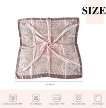 35 Inches Silk Head Scarf-Satin Hair Scarves Silk Bandana Scarf Headscarf For Women's Fashion Scarveshalloween - 大花腰果 - 粉紅色 - 查看 3