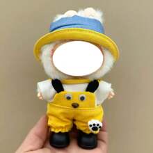 Nuevo artículo recién llegado y talla grande vendido - Conjunto de ropa casual para pequeño perro de 17 cm Labobo Doll, con accesorios colgantes, ropa de plástico intercambiable y diseño lindo para Labubu (solo ropa)