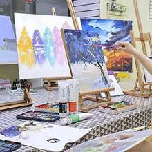 Marco de lienzo de 40 x 60 cm, pintura al óleo de lino, se puede adaptar a una variedad de pigmentos, satisfacer las necesidades diarias de los usuarios de pintura mayores, el lienzo se puede utilizar para pintar acuarela, pintura al óleo, pintura acrílica. - Blanco - Ver 3