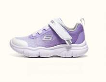 Skechers Zapatos deportivos informales para niños con suela gruesa, transpirables y con cierre de gancho y bucle de color degradado