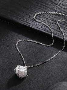 Colar com moldura de cristal prateado, moldura de cristal vazia, metal a granel, gaiola de pedra de aço inoxidável, corrente de pedra preciosa ajustável e intercambiável para fabricação de joias, colar faça você mesmo