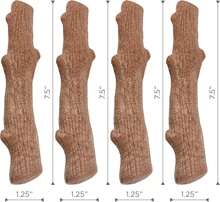 Outward Hound Dogwood Wood Durable Dog Chew Toys, Real Wood &Amp; Calming Hemp, 2-Pack, Medium