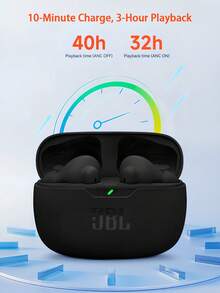 JBL Wave Beam 2 真无线降噪耳机，纯正低音，智能环境音技术，4 个麦克风带来清晰通话，长达 40 小时播放时间，IP54 防尘防水，100% 正品 - 藍色 - 查看 9