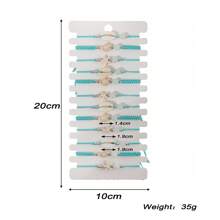 6 Sets Of 72pcs/2 Sets Of 24pcs/1 Sets Of 12pcs Fashionable Charm Ocean Elements Shell Starfish Beads Bracelet Jewelry, Suitable For Couples, Adjustable Bracelet & Anklet, Suitable For Daily, Beach, Travel, Wedding, Gift