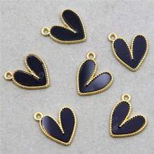 10 件合金心形吊坠，珐琅爱心吊坠，适合 DIY 珠宝制作 - 多种颜色 - 工艺用品 - 适合珠宝制作者和手工艺人 - 送给创意人士的完美礼物 - 愛心 - 查看 11