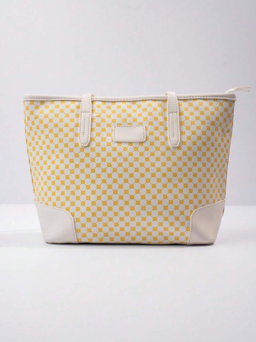 Shoulder Tote Bag - White - View 1