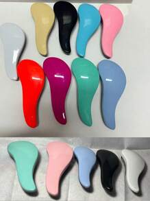 1pc Pet Dog Grooming Brush, Poodle Deshedding Tool, Pet Massage Brush, Tangles & Knots Remover, For Small Dogs, Teddy, Pomeranian, Random Color