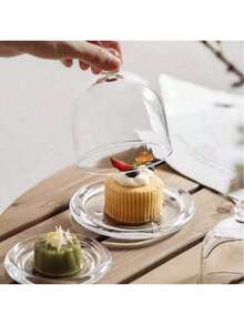 Elegant Glass Dessert Plate, Small Delicate Serving Tray For Cakes, Candies And Creative Tableware