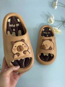 نعال أطفال صيفية للأولاد بتصميم الكابيبارا للاستخدام المنزلي والحمام، مقاومة للانزلاق، نعال أطفال جميلة وباردة