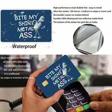 有趣的卡通贴纸，银行卡隐私保护贴 - 适用于信用卡/借记卡，防刮，炫酷装饰和礼物 - 彩色 - 查看 5