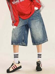Womens Jorts Jean Baggy Shorts Casual 2025 Summer Wide Leg Long Denim Shorts Y2K Streetwear