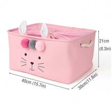 Yiuswoy Coș de depozitare din material textil îngroșat, organizator de jucării, design drăguț cu iepure și unicorn strălucitor, cutie de depozitare pliabilă pentru haine, jucării, cărți, decorațiuni interioare, coș cadou de Ziua Îndrăgostiților, coș, baie, coș cadou, coș, coșuri, cutie, coș alb, korb, cadou, coș de depozitare, coș ieftin, coș drăguț pentru cadouri, coș tricotat, organizator de coșuri, coș cadou pentru femei, coș de rufe negru - Multicolor - Vizualizare 19