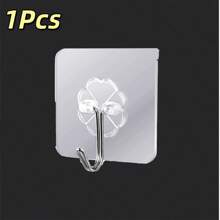 10Pcs Transparent Heart-Shaped Hook, Easy To Install, No Drilling Required, Strong Adhesion, Can Hang Keychains, Umbrellas, Bags, Towels, Etc., Casual Style, Can Be Used In Kitchens And Bathrooms, Wall Mounted Storage, Bathroom Decoration, Suitable For All Seasons, Holiday Gifts