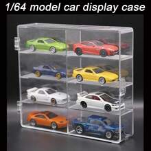 1/64 Scale Wheels Toy Car Display Case Holds 32 Toy Cars Storage Organizer, Dustproof, Clear Toy Car Display Box 6.5 X 7.5 X 1.6 Inches 4pcs - White - View 8