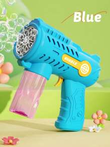 Kids Portable Automatic Bubble Machine, 2 Color Options, Handheld Bubble Gun Can Be Used As Birthday Gift For Boys & Girls, Electric Lighting Outdoor One-Click Bubble Maker (Batteries And Bubble Solution Not Included)