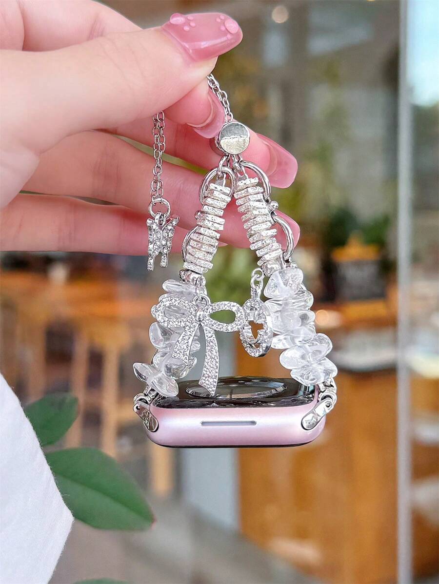 Bohemian DIY Dopamin Urlaubsstil Armband kompatibel mit Bändern 38mm 40mm 41mm 42mm 44mm 45mm 46mm 49mm für Frauen, handgefertigter modischer Uhrenarmband-Ersatz für Series SE 10 9 8 7 6 5 4 3 2 1