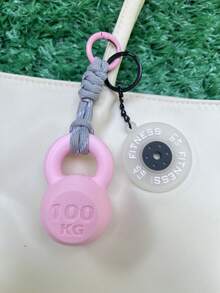 3D打印多巴胺式壶铃和杠铃瑜伽运动钥匙扣健身包挂饰专为健身爱好者背包装饰设计