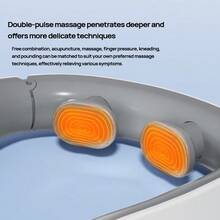 HYUNDAI Cervical Massager HY-001 Pulse Hot Compress Shoulder And Neck Six-Speed Deep Massage U-Shaped Ring Fit Non-Slip Relieve Pain Office Home Portable Artifact White - White - View 5