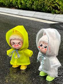 1pc Doll Raincoat For Labubu (Doll Not Included), Exquisite Doll Accessories, Suitable For Labubu Decoration, Collection, Birthday, Desktop Decoration, Halloween