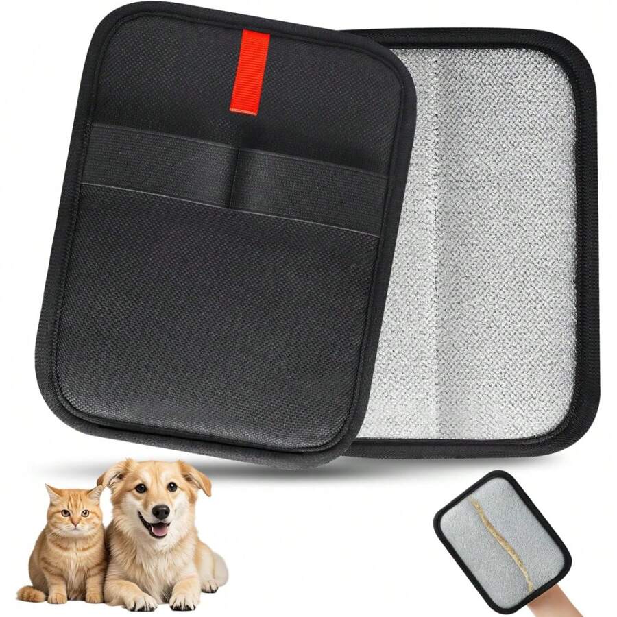 1 件可重复使用静电宠物毛发去除手套，适用于沙发、家具、地毯、汽车座椅