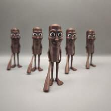 3D Printed Multi-Jointed Action Barrel Doll, Collectible Artwork, Desktop Decoration, Creative Gift, Mini Plastic Exquisite Design, Suitable For Halloween, Christmas, April Fool's Day Surprise Gift, 3D Barrel Man Statue Ornaments