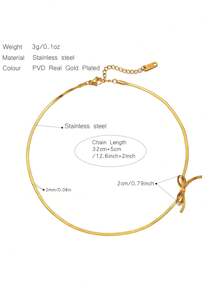 UHBINYCA Collar de clavícula en forma de lazo de acero inoxidable, joyería de personalidad, accesorio de fiesta para chica, cadena tipo hueso de serpiente