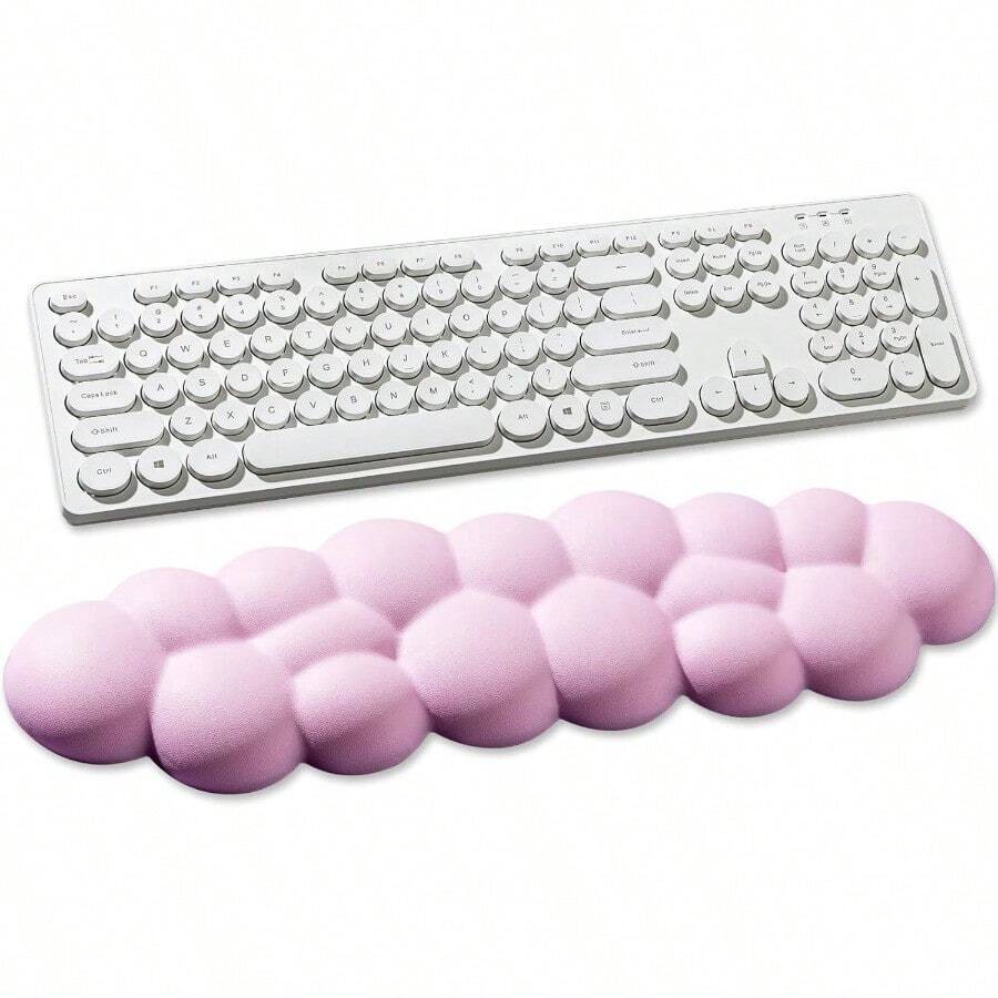 Leolee Keyboard Cloud Wrist Rest Pink Cloud Wrist Rest With Leather Surface Memory Foam NonSlip Base Cloud Palm Rest For Relieve Wrist Arm Pain For PC Gaming Office Computer Laptop Daily Pick - Pink2 - 查看 1