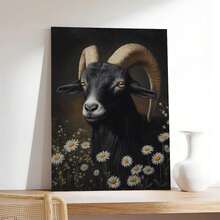1 Pc Canvas Painting, Gothic Black Philip Goat Poster, Retro-Style Animal Mural, Victorian Mural, Botanical Emotional Art, Dark Academy Art Poster Printing , Wooden Framed Art,High Quality ,Anxiety Calming Abstract Art - Rental Friendly Canvas Set For Bedroom - Therapy Decor To Heal Your Space,Thickness 2. 25cm/1inch Wall Art Prints Poster Direct Hanging Decor For Home Gifts,Rental Friendly Items,Living Room, Bathroom, Bedroom, Kitchen,Bar,Office,Small Space Solution,Therapy Decor - 黑色 - 查看 6