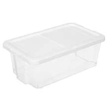 SONGMICS Set Of 8 Shoe Boxes Storage Boxes For Shoes Shoe Storage Box Transparent With Plastic Lid For Shoes Up To Size 41, Transparent - White - View 8
