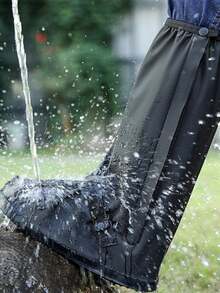 Schwarze Schuhüberzüge, sportliches und stilvolles Design, dicke wasserdichte und regenfeste Schuhüberzüge, Motorradfahren Outdoor, rutschfeste Gummistiefel-Überzüge, Angeln, Lässig, Wandern, wasserdichte High-Top-Schuhüberzüge, wiederverwendbar und leicht zu reinigen, faltbar für bequemen Transport, Isolierung, Galentines, Welpen, Karneval, Partydekorationen, Frühlings-Sommer-Auswahl, Brautjungferngeschenke, Zimmer, Schlafzimmerdekoration, Strand, Reisen, für Herren, für Damen, Urlaub, süße Sachen - Schwarz - Übersicht 9