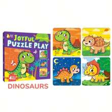 beartale 这款36片装DIY拼图套装，包含色彩鲜艳的动物、恐龙和交通工具图案，适合学龄前儿童，有助于培养孩子的协调能力和运动技能。这款拼图玩具融合了蒙特梭利教育理念，寓教于乐，是幼儿早期教育的理想之选。它简单易用，完美结合了认知游戏和拼图游戏。