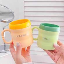 1 Stück Zahnbürstenhalter Set, Spülbecher, Reise-Badezimmerbecher, Zahnbürstenbecher, tragbarer Zahnbürstenbecher (nur Spülbecher, ohne Zahnbürste)