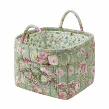 Large Capacity Fabric Storage Baskets Laundry Baskets With Easy Carry Handles Laundry Hampers - Floral 2233 - View 3