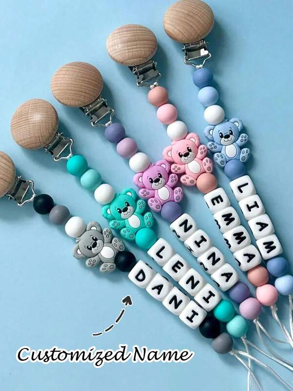 1pc Customized Anti-Lost Clip, Suitable For Students To Fix Buckle And Prevent Loss, Personalized Name Tag Pendant, Suitable For Students To Customize Fixed Buckle And Prevent Loss, Pendant Ornaments, Friend Gifts, Valentine's Day Gifts, Wooden Chain Gifts, Holiday Gifts, Birthday Gifts, New Year Gifts, Birthday Accessories, Customized Christmas Decorations, Special Gifts For Men And Women, As Well As The Perfect Gift For Special/Personal Long Chains.,Chic Autum, Chic Winter