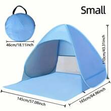 1pc Beach Tent 2 Seconds Instant Pop-Up Outdoor Sun Shade Canopy,Easy Set-Up Portable Beach/Camping/Fishing Shelter With UV Protection, Lightweight Design With Carry Bag, Ideal For Holidays And Outdoor Adventures