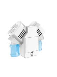 Máquina de burbujas automática de doble cabezal, juguete soplador de burbujas para exteriores con un botón y múltiples agujeros, apta para fiestas/actuaciones (no incluye pilas ni solución de burbujas)