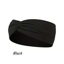 1pc Personalized Embroidered Name/Letter/Pinyin Sports Sweat-Wicking Headband, Women Fitness/Yoga Embroidery Headwrap, Anti-Sweat Hairband For Workout, Outdoor, Home, Simple Design & Elastic - Multicolor - View 12