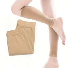 1Pair Of Unisex Summer Thin Leg Covers Warm Compression Socks For Knees, Ankles And Elbows Support Non-Slip Sports Foot Covers Polyester