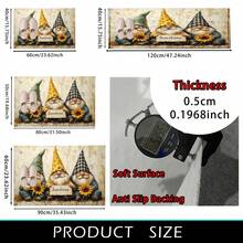 1 件秋季小矮人印花仿羊毛 TPR 底部门垫、浴室垫、厨房垫、洗衣房垫、节日氛围装饰、家居装饰、派对装饰、婚礼装饰、餐厅装饰 - ZFYR-017 - 查看 3