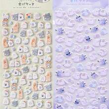 可爱迷你蓬松贴纸 - 小批量 3D 微型贴纸套装适用于手机壳、笔记本、DIY 计划器等、学校用品、返校 - 彩色 - 查看 11