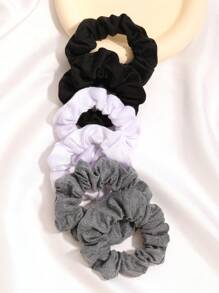 6 Stück Jersey Haargummis, einfarbig, lässiger, bohemian, vintage, palast-stil, party, süß, straßenmode, polyester, geeignet für alle Jahreszeiten, Haargummi, Haaraccessoire, Haarzubehör, Scrunchie Haargummis