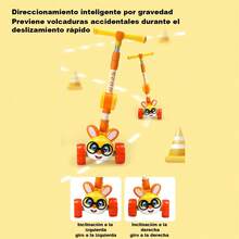 Cartoon Design Scooter, Twist Car, Swing Car, One-Button Folding - Pink - View 6