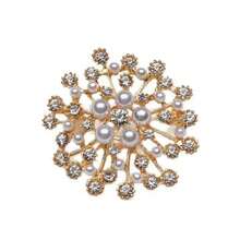 闪亮复古锌合金雪花胸针，镂空花胸饰，时尚优雅女士西装、毛衣、外套金属配件学校办公室配件衬衫夹克珠宝圣诞节万圣节 - 彩色 - 查看 5