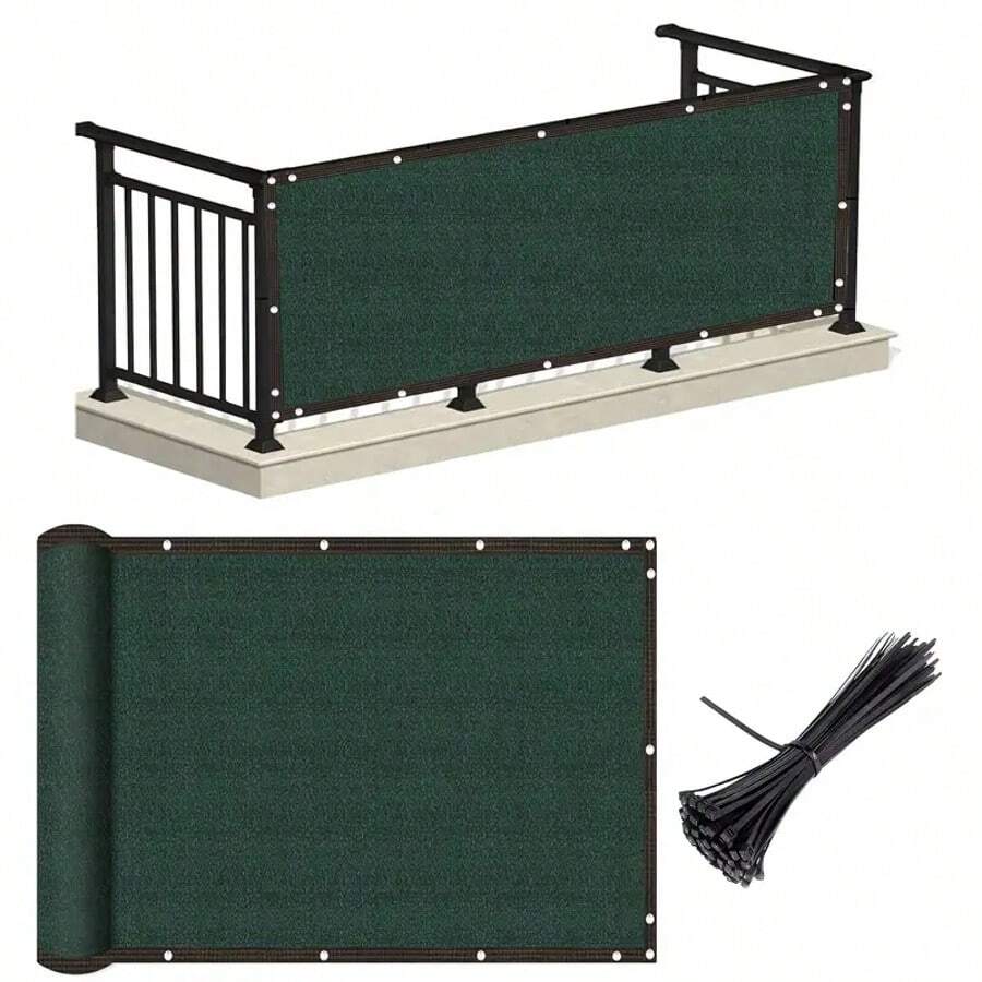 Heavy Duty Privacy Screen - 150GSM Wind & Dust Resistant Mesh Cloth, Suitable For Outdoor Patio, Balcony & Pool Deck - Multicolor - View 1