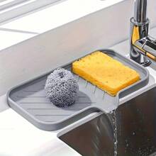 1pc Silicone Drain Pad For Kitchen Sink, Ideal For Wiping Sponge Dishwashing Towels To Keep Your Kitchen Dry, A Must-Have Household Item.