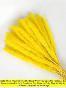 30 件 - 17 英寸 - 人造白色蒲苇 - 波西米亚风家居装饰假蒲苇田园装饰家居插花适用于现代客厅、家居、婚礼和花束、花环、场地装饰礼物生日毕业典礼，假植物 - 黃色 - 查看 7