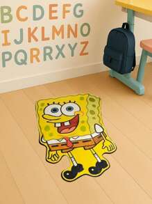 Cute Spongebob Squarepants Decor Rug,Soft & Washable Cartoon Floor Mat For Bedroom/Entrance,Kindly Note: Due To Artificial Production Manufacturing,Slight Differences In Size/Shade/Print Occur