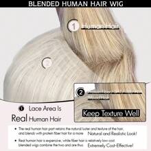 PAZAT 613 13x4 Lace Front Wig Human Hair 200 Density Blonde Body Wave Lace Front Wigs Human Hair Blonde Wig Human Hair 13x4 Lace Frontal Wig 613 Human Hair Wig For Women Short Bob Wigs(8-14inch)